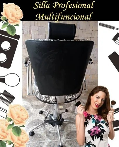 Imagen 4 de 4 de Silla Profesional Para Estilista Y Barbería