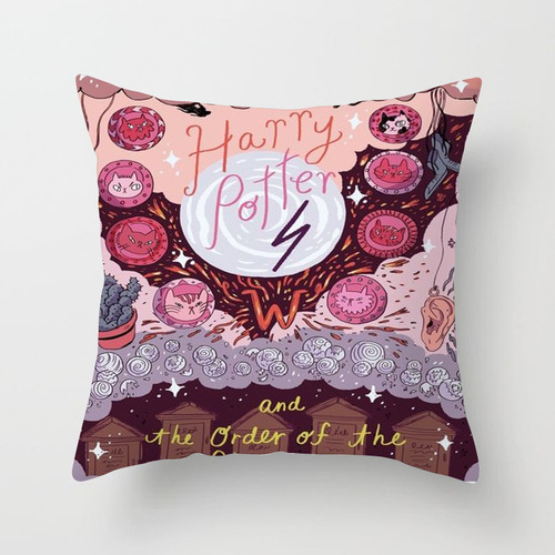 Almohada De Lino Con Estampado Harry Potter, Cáliz De Fuego,