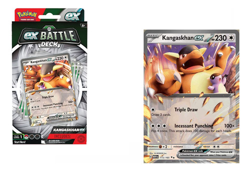 Cartas Pokémon Battle Deck Kangaskhan Original 