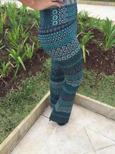 Calça flare etnica 2025