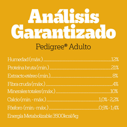 Imagen 12 de 12 de Pedigree Alimento Seco Perro Adulto Carne, Pollo y Cereal 21 kg
