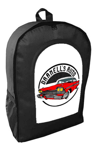 Mochila Negra Coches Clasicos Art#ar154