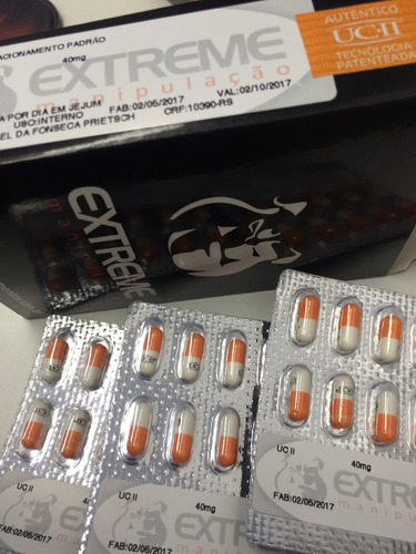 03 Caixas Uc-2 ( Colágeno Tipo 2) 40mg 30 Cápsulas Uc-ii