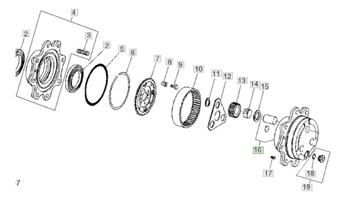 Maza Portadora Engranes Tractor John Deere 5715/5425/5725
