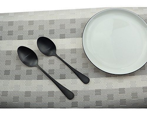 Imagen 4 de 6 de Uniturcky Set De Cubiertos De Acero Inoxidable Mate Negro, C
