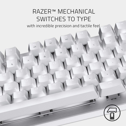 Imagen 6 de 7 de Teclado Mecanico Blackwidow Lite Mercury Blanco Orange Switc