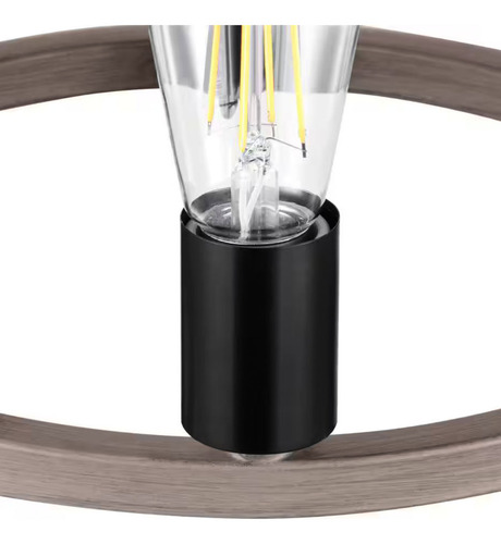 Lampara De Techo Moderna Vintage Candelabro Con 8 Luces Estructura Negro