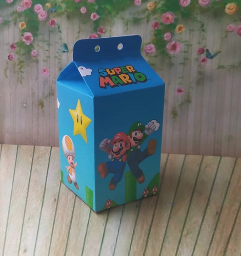 Imagem 1 de 2 de 20 Caixas Milk Lembrança Festa Super Mario Bros