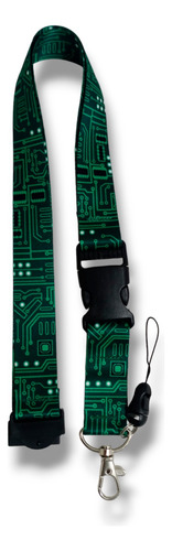 Portagafetes Lanyard Circuito Electronico