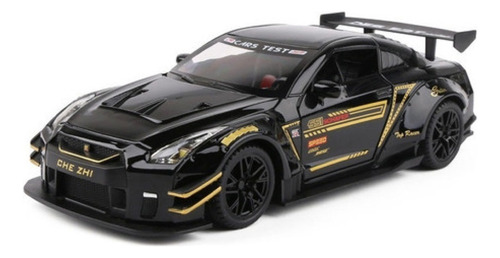 Nissa Gtr R35 Racing Sport Miniatura De Metal Con Luz Y  [u]