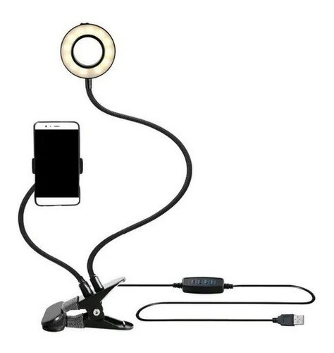 Ring Light Suporte De Mesa Para Celular Iluminador Selfie