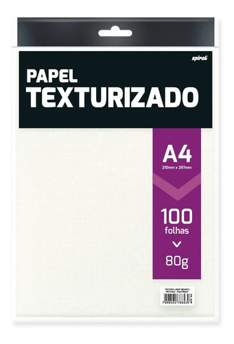 Papel 80g 210x297 Linho Branco Spiral