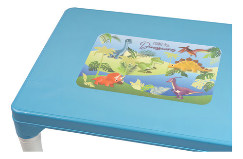 Mesinha Infantil Para Atividades Com 2 Cadeira Baby Hercules Cor Azul Kids Baby