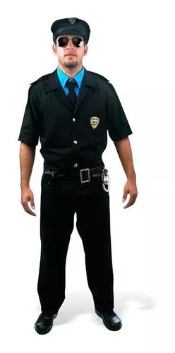 Fantasia Policial Masculina Adulto + Acessórios - Cosplay