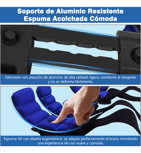 Codera Ortopedica Ferula Post-operatorio Extensible Soporte Derecha Negro