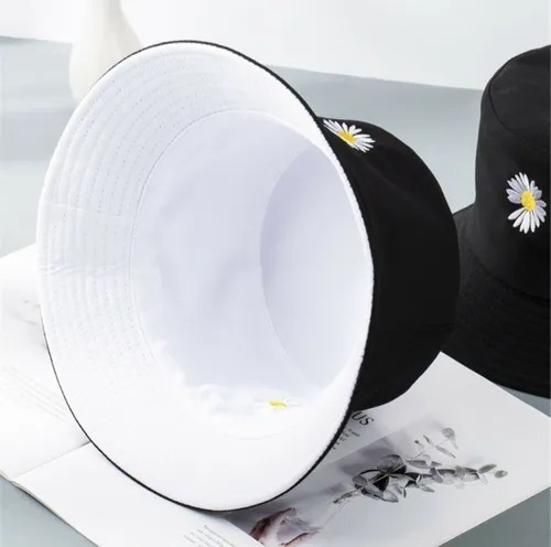 Imagem 3 de 5 de Chapéu Bucket Dupla Face Boné Balde Pescador Margarida Flor