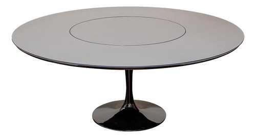 Mesa De Jantar Vidro C/ Prato Giratório Embutido 130cm X8mm Tampa Personalizada