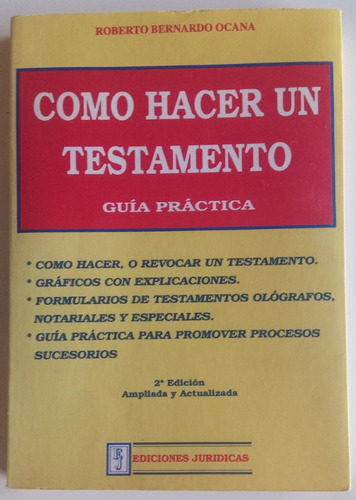 Como Hacer Un Testamento Guía Práctica Ocana Libro