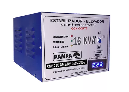 Estabilizador elevador de tensión Pampa Herramientas 16KVA 16000VA