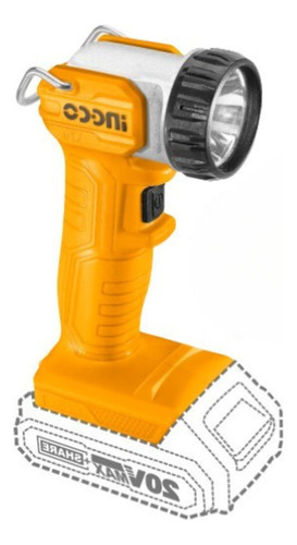 Lanterna LED sem fio, bateria de 20v lanterna amarela Ingco CWLI2038