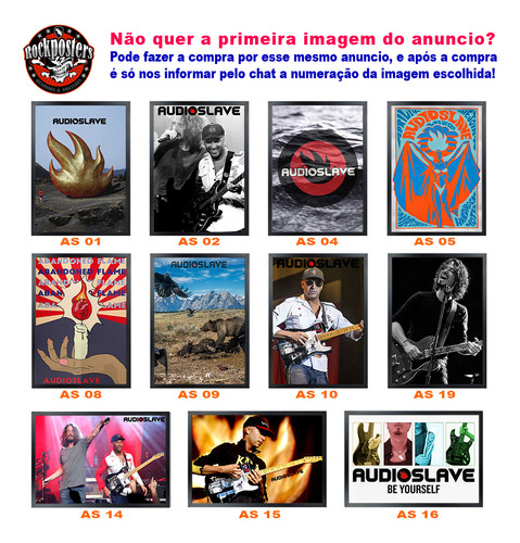 Quadro Audioslave Chris Cornel Tom Morello Com Moldura A2 C