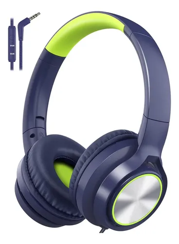 JYPS Auriculares Con Cable Para Niños De 2 A 12 Años | Con Micrófono Y Jack De 3.5 Mm En Morado Degradado Para Tablet Y Colegio