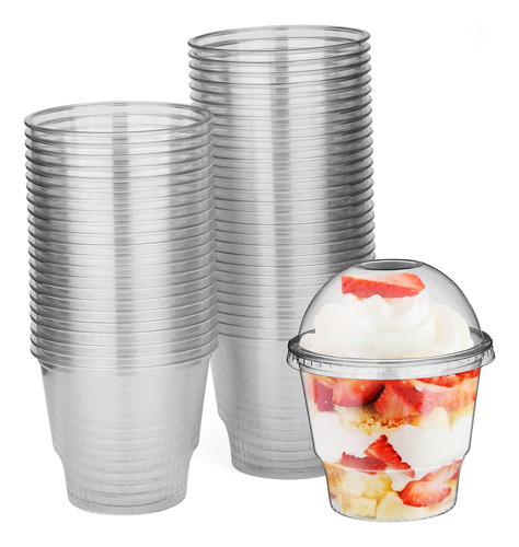 Huaiid 50 Pack 12oz Copas De Postre De Plástico 7hpro