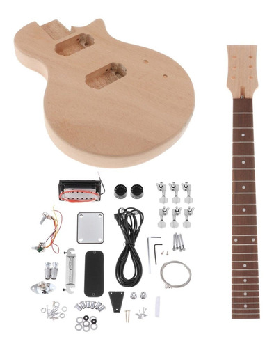 Kit Guitarra Electrica Para Bricolaje Cuerpo Caoba Diapason