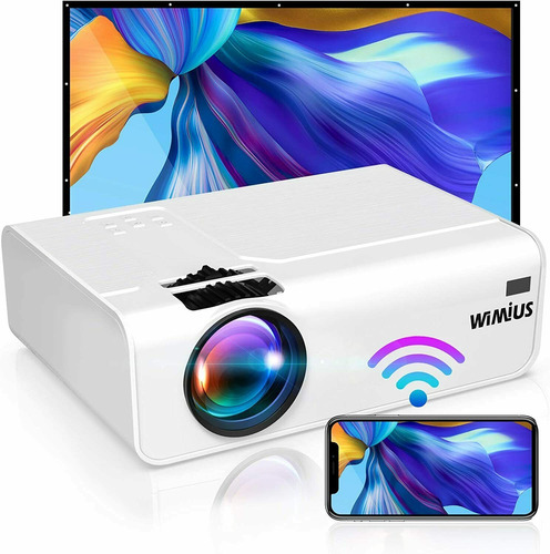 Imagen 1 de 8 de Wimius Wireless 4k Full Hd 6200 Lúmenes Proyector Lcd Por...