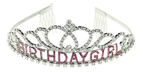 Accesorios Disfraces Niña Arsimus Tiara Rhinestone Birthday 