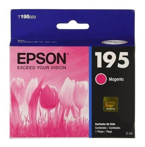 Cartucho Original Epson Color 195 T195 Xp101 Xp201 Xp211