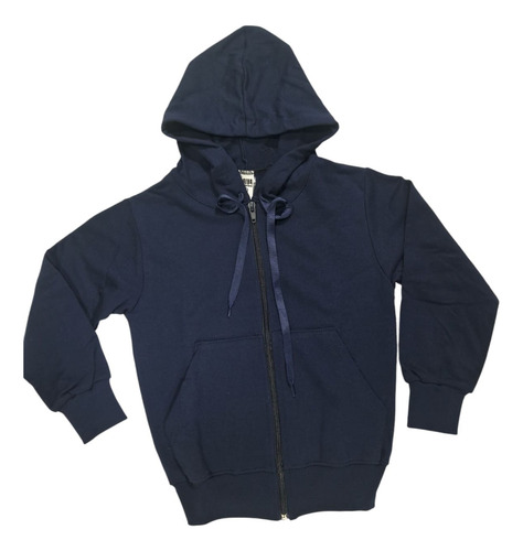 Campera Colegial C/ Capucha Escolar Canguro Azul Marino Azul Marino 12