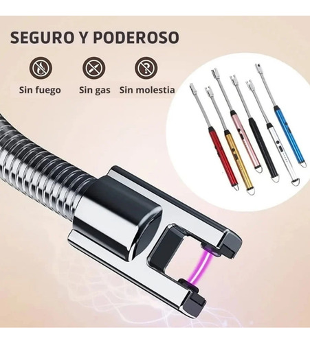 Encendedor Eléctrico 360° Recargable Usb Cocina Viaje Flex