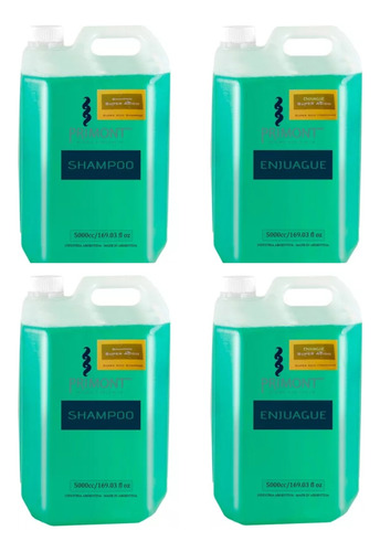 Primont Shampoo + Acondicionador 5 L Super Acido Bidón X 2