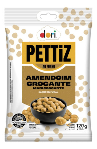 Amendoim Sabor Natural Crocante Pacote Assado