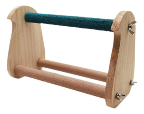 Rack De Loros De Madera Postes De Pájaros Madera Y Verde