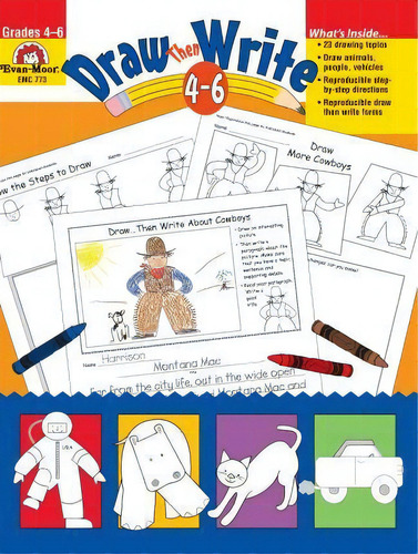 Draw Then Write, De Evan-moor Educational Publishers. Editorial Evan Moor Educational Publishers, Tapa Blanda En Inglés