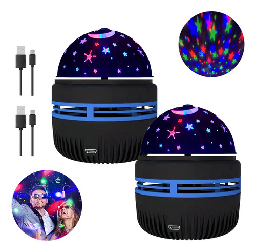 2 Pzs Luces Rgb Dj Led Luz De Fiesta Escenario Disco Lampara
