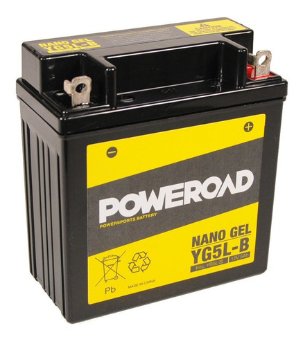 Imagen 1 de 2 de Bateria 12n5-3b 12n5 3b 12n53b Yb5lb = Poweroad Gel Yg5l-b 