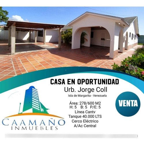 Oportunidad: Casa En Venta En Urb Jorge Coll  Ic-00067