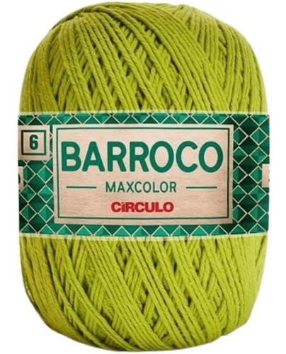 Barbante Barroco Maxcolor 6 Fios 200gr Linha Crochê Colorida Cor Pistache-5800