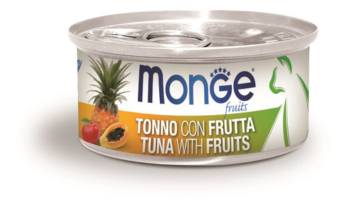 Alimento Lata Gato Monge Atún Y Frutas 80gr