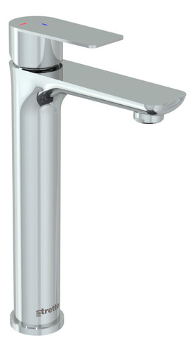 Monomando Lavatorio Llave Modelo Bruna Alto High Stretto Acabado Cromado Color Cromo