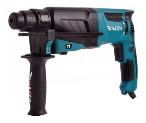 Martelete eletropneumático Makita HR2630 azul com 800W de potência 240V