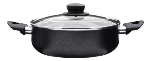 Olla Arrocera Cacerola De Cocina 24 Cm 3.4 Litros Vencort Color Negro