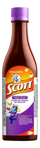 Emulsión De Scott Aceite De Bacalao 360ml Sabor Tropicales