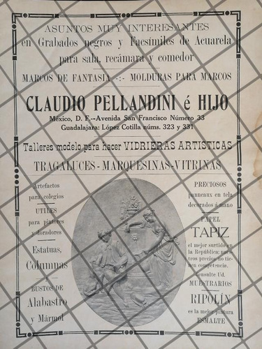 Publicidad Antigua Tienda Casa Claudio Pellandini 1911 37
