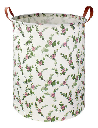 Cesta Redonda Grande De Lino Para Almacenamiento Impermeable