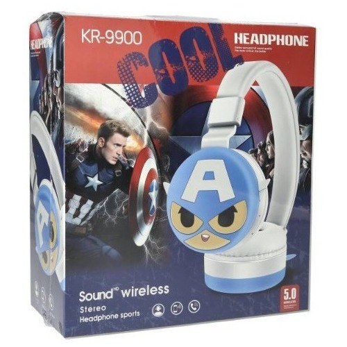 Audífono Infantil De Capitan America Con Bluetooth