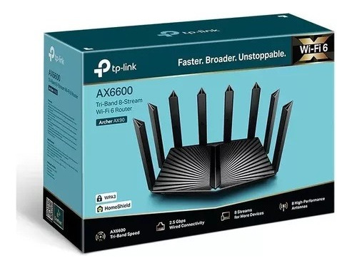 Router Archer Ax90 Ax6600 Wifi6 4ant Gigabit Tri-band